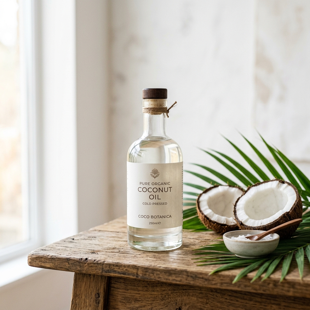 Pure Lakshadweep Coconut Oil bottle